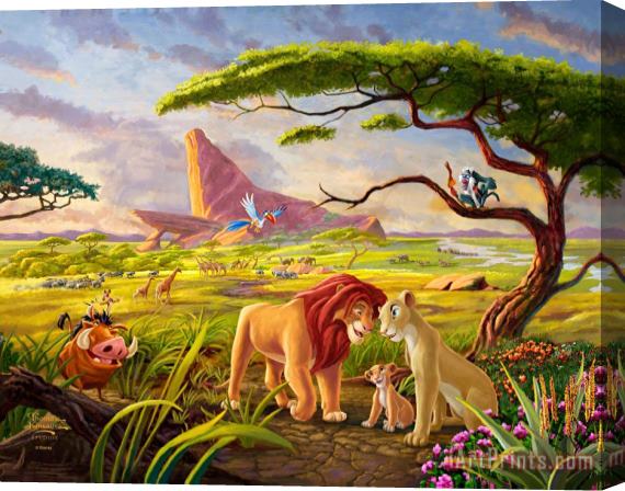 Thomas Kinkade Disney The Lion King Remember Who You Are Stretched Canvas Print / Canvas Art