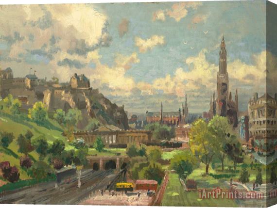 Thomas Kinkade Edinburgh, Scotland Stretched Canvas Painting / Canvas Art