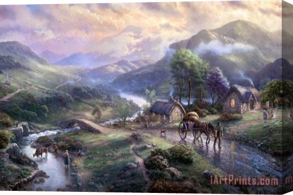 Thomas Kinkade Emerald Valley Stretched Canvas Painting / Canvas Art