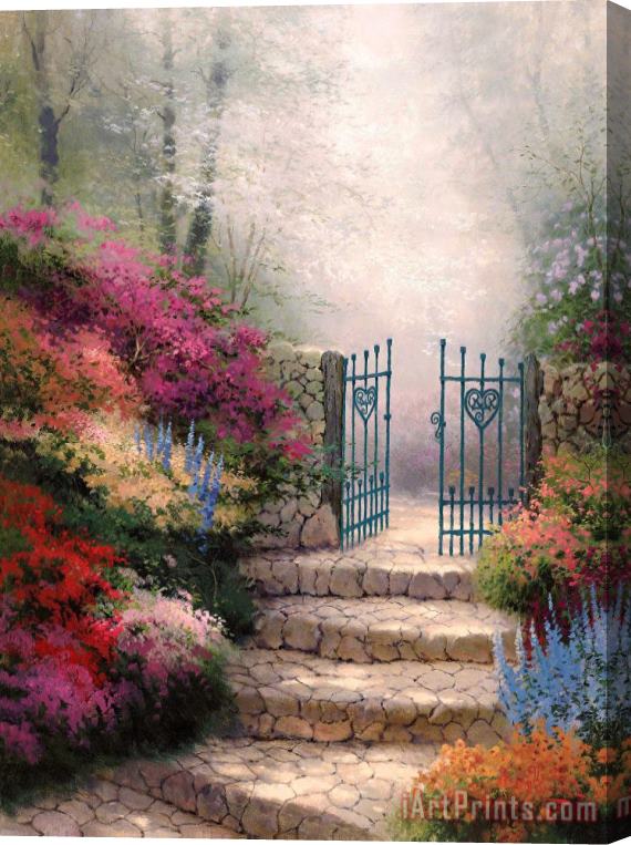 Thomas Kinkade Garden of Promise Stretched Canvas Painting / Canvas Art