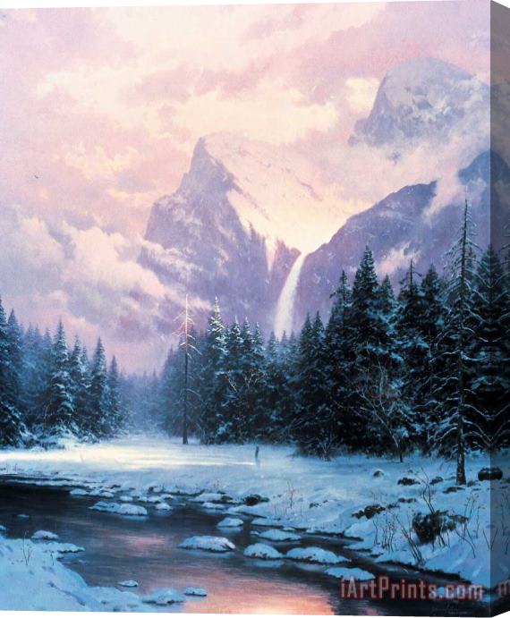 Thomas Kinkade Glory of Winter Stretched Canvas Painting / Canvas Art