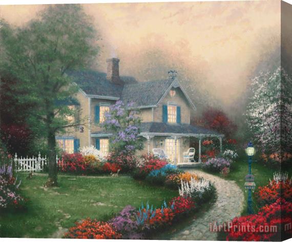 Thomas Kinkade Home Is Where The Heart Is Stretched Canvas Painting / Canvas Art