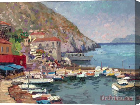Thomas Kinkade Island Afternoon, Greece Stretched Canvas Print / Canvas Art
