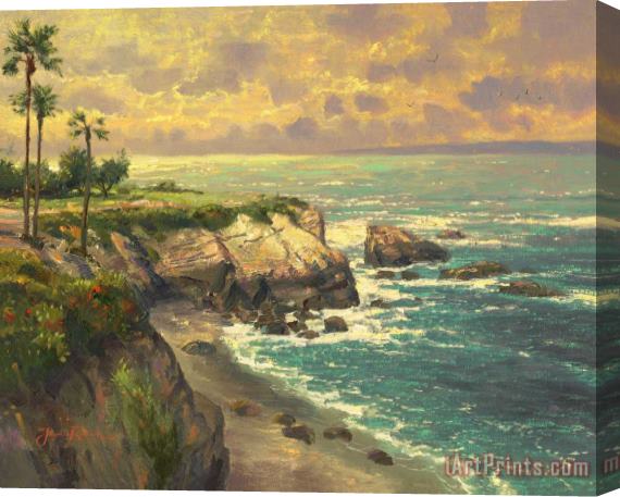 Thomas Kinkade La Jolla Cove Stretched Canvas Painting / Canvas Art