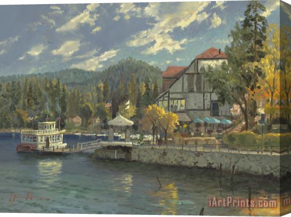 Thomas Kinkade Lake Arrowhead Stretched Canvas Painting / Canvas Art