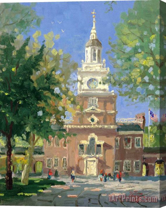 Thomas Kinkade Liberty Plaza, Philadelphia Stretched Canvas Print / Canvas Art