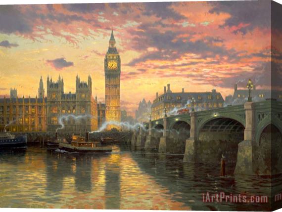 Thomas Kinkade London Stretched Canvas Painting / Canvas Art