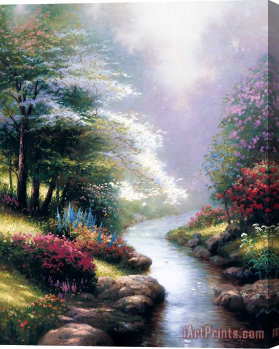 Thomas Kinkade Petals of Hope Stretched Canvas Painting / Canvas Art