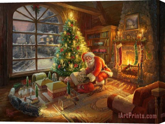 Thomas Kinkade Santa's Special Delivery Stretched Canvas Print / Canvas Art