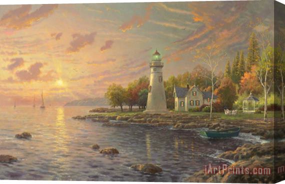Thomas Kinkade Serenity Cove Stretched Canvas Painting / Canvas Art