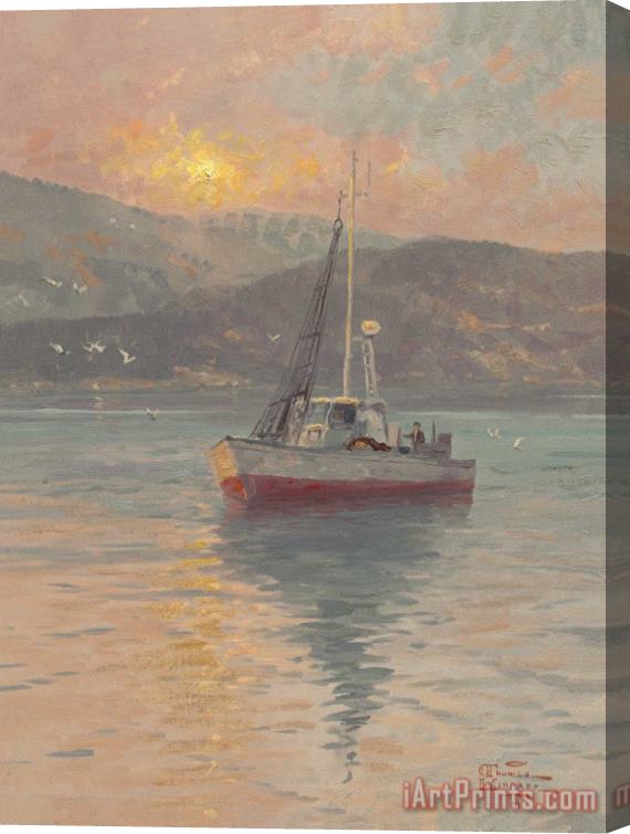 Thomas Kinkade Sunrise, Sea of Galilee Stretched Canvas Print / Canvas Art