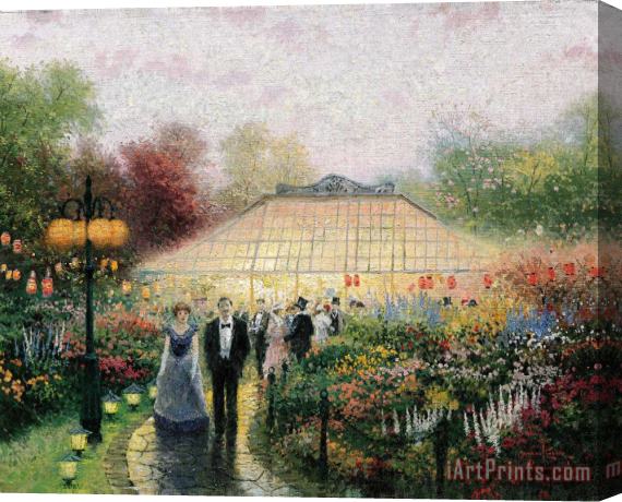 Thomas Kinkade The Garden Party Stretched Canvas Painting / Canvas Art