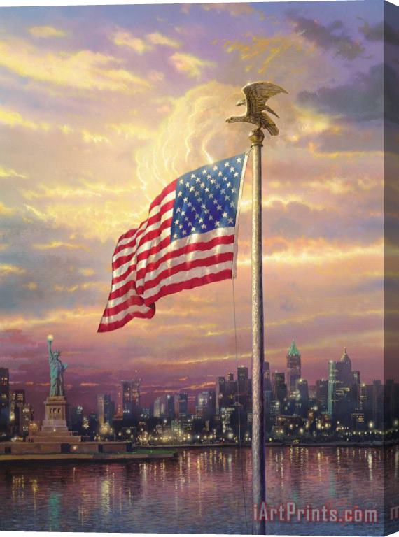 Thomas Kinkade The Light of Freedom Stretched Canvas Painting / Canvas Art