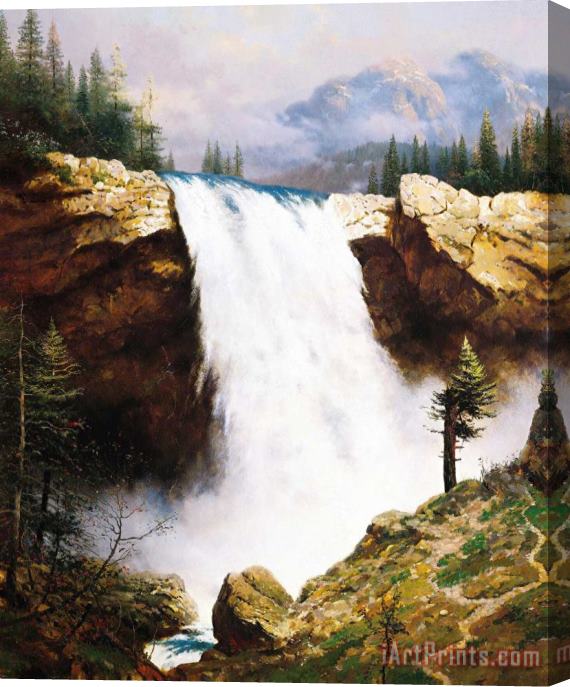 Thomas Kinkade The Power And The Majesty Stretched Canvas Painting / Canvas Art