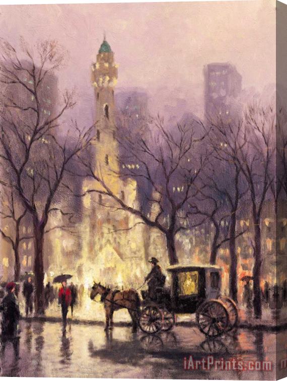 Thomas Kinkade The Watertower, Chicago Stretched Canvas Print / Canvas Art