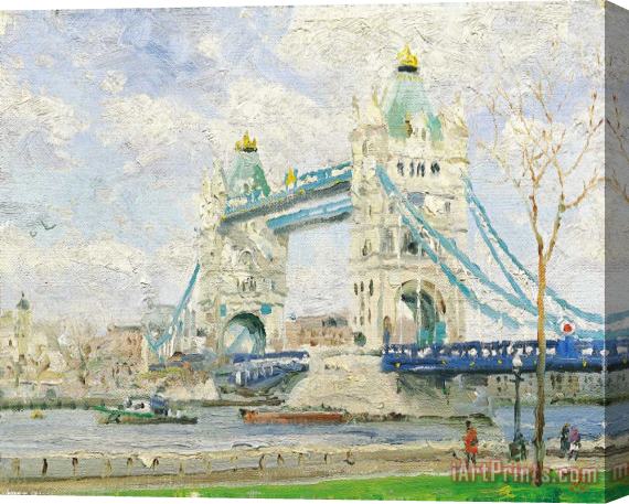 Thomas Kinkade Tower Bridge, London Stretched Canvas Painting / Canvas Art