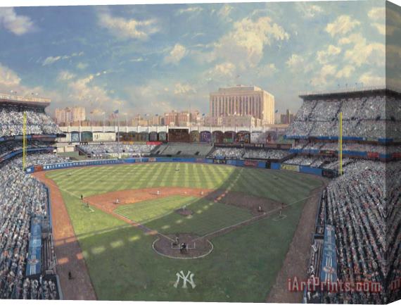 Thomas Kinkade Yankee Stadium Stretched Canvas Painting / Canvas Art