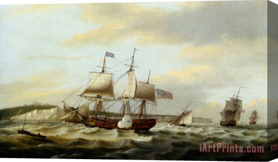 Thomas Luny A Merchant Ship Signaling for a Pilot of The Cliffs of Dover Stretched Canvas Painting / Canvas Art