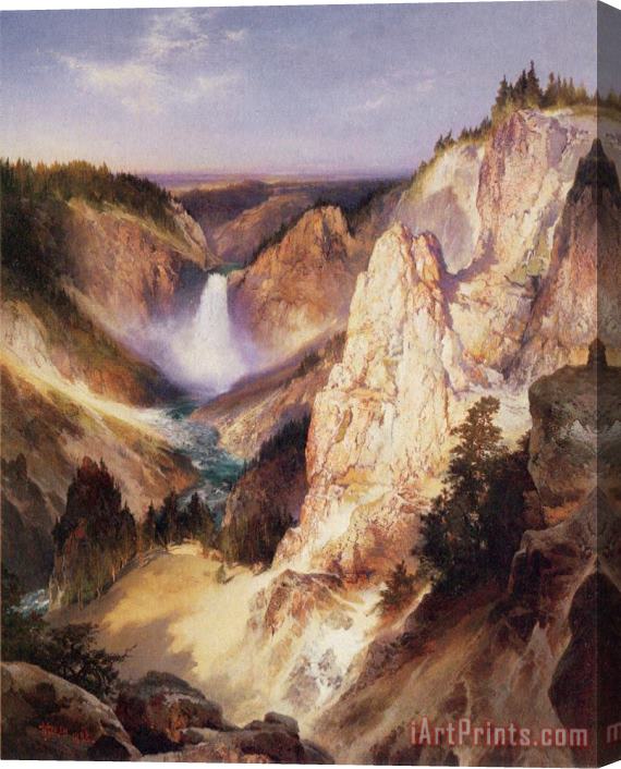 Thomas Moran Great Falls of Yellowstone Stretched Canvas Painting / Canvas Art