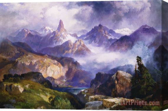 Thomas Moran Index Peak Yellowstone National Park Stretched Canvas Print / Canvas Art