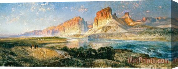 Thomas Moran Nearing Camp on The Upper Colorado River Stretched Canvas Print / Canvas Art