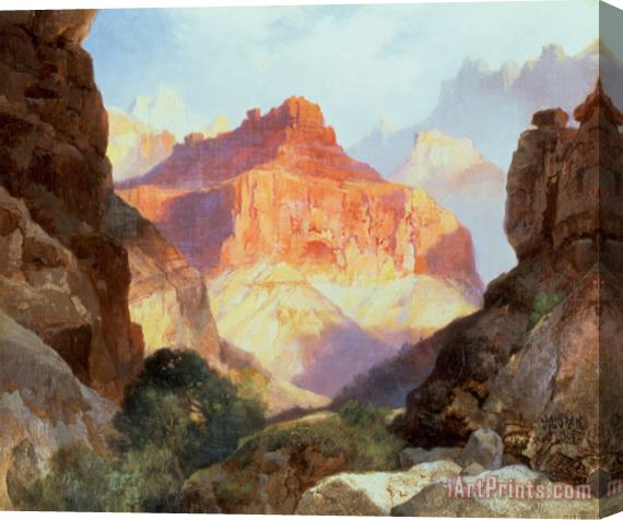 Thomas Moran Under the Red Wall Stretched Canvas Print / Canvas Art