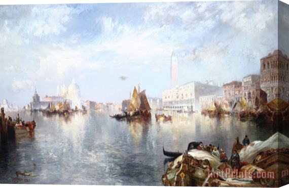 Thomas Moran Venetian Grand Canal Stretched Canvas Painting / Canvas Art