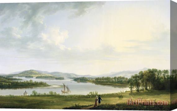 Thomas Roberts A View of Knock Ninney and Part of Lough Erne from Bellisle - County Fermanagh Stretched Canvas Painting / Canvas Art