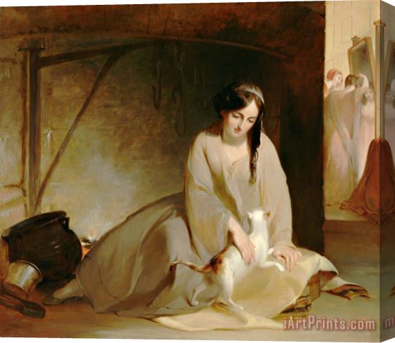 Thomas Sully Cinderella at The Kitchen Fire Stretched Canvas Painting / Canvas Art