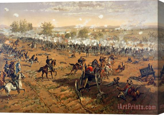 Thure de Thulstrup Battle of Gettysburg Stretched Canvas Print / Canvas Art