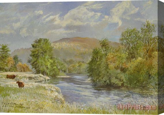 Tim Scott Bolton River Spey - Kinrara Stretched Canvas Painting / Canvas Art
