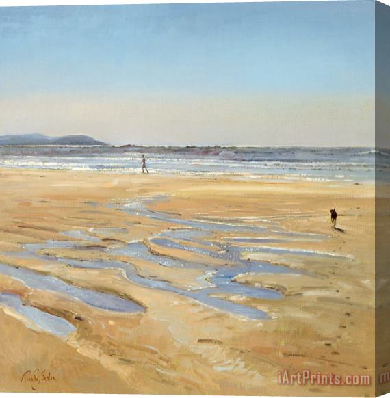 Timothy Easton Beach Strollers Stretched Canvas Painting / Canvas Art