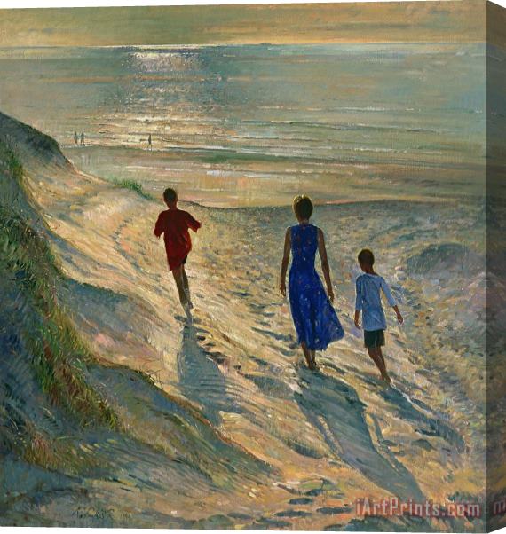Timothy Easton Beach Walk Stretched Canvas Painting / Canvas Art