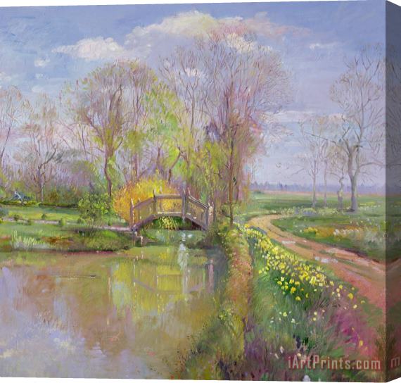 Timothy Easton Spring Bridge Stretched Canvas Painting / Canvas Art