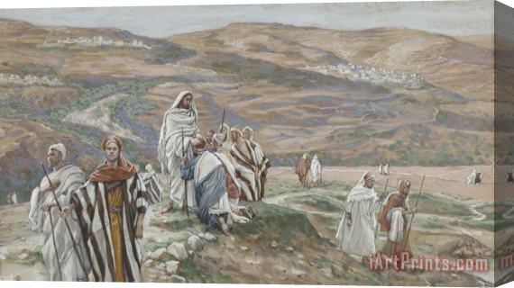 Tissot He Sent them out Two by Two Stretched Canvas Print / Canvas Art