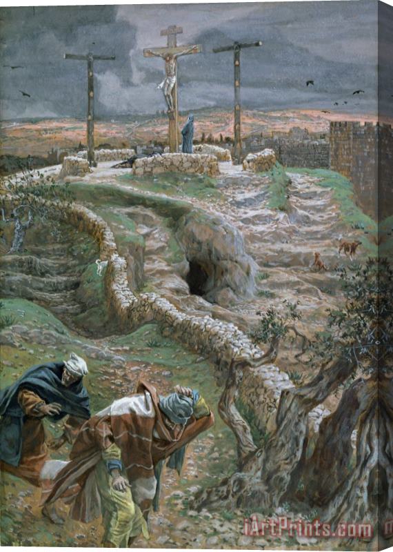 Tissot Jesus Alone on the Cross Stretched Canvas Painting / Canvas Art