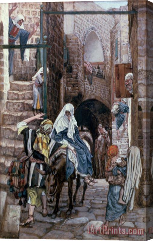 Tissot Saint Joseph Seeks Lodging in Bethlehem Stretched Canvas Painting / Canvas Art