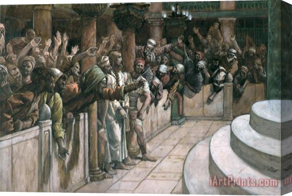 Tissot The False Witness Stretched Canvas Painting / Canvas Art