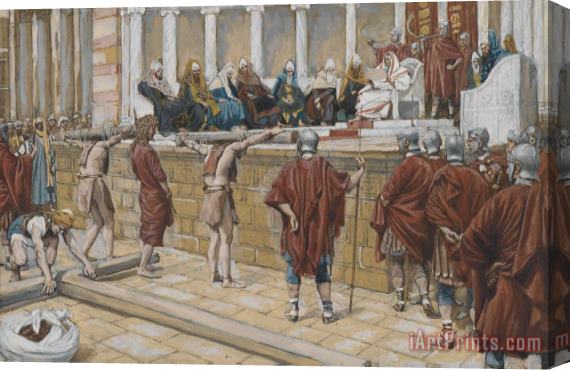 Tissot The Judgement on the Gabbatha Stretched Canvas Print / Canvas Art