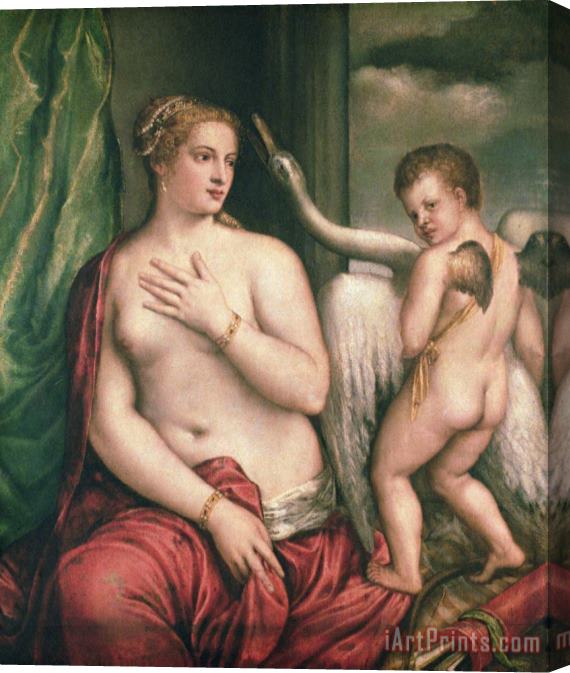 Titian Leda and the Swan Stretched Canvas Print / Canvas Art