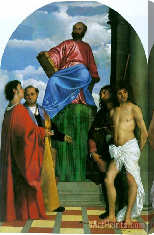 Titian Saint Mark Enthroned Stretched Canvas Print / Canvas Art