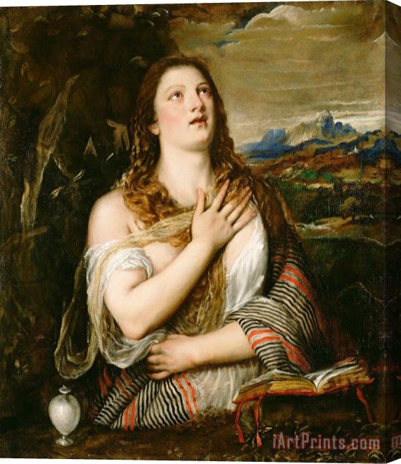 Titian The Penitent Magdalene Stretched Canvas Print / Canvas Art