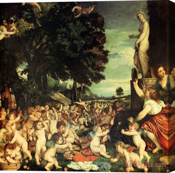 Titian The Worship of Venus Stretched Canvas Print / Canvas Art