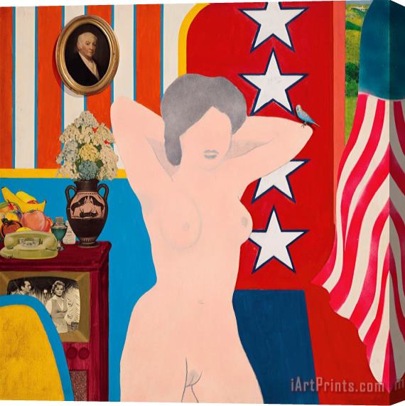 Tom Wesselmann Great American Nude #34, 1962 Stretched Canvas Print / Canvas Art