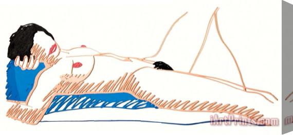 Tom Wesselmann Monica Lying on Her Back, 1985 1997 Stretched Canvas Painting / Canvas Art