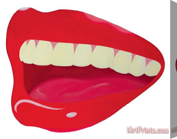 Tom Wesselmann Mouth #8, 1966 Stretched Canvas Print / Canvas Art