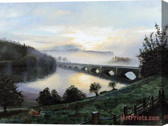 Trevor Neal Early Morning Mist Stretched Canvas Painting / Canvas Art