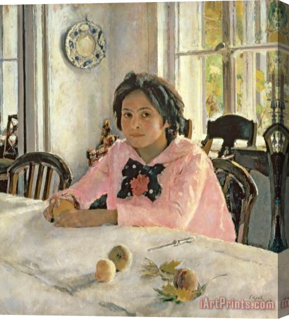 Valentin Aleksandrovich Serov Girl with Peaches Stretched Canvas Print / Canvas Art