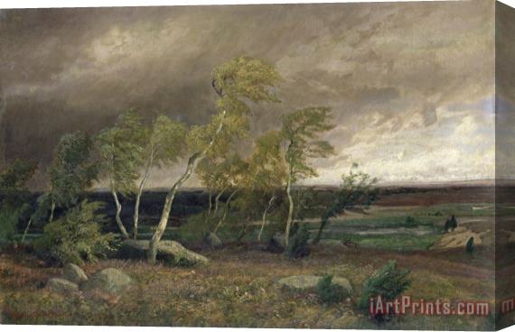 Valentin Ruths The Heath in a Storm Stretched Canvas Print / Canvas Art