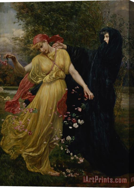 Valentine Cameron Prinsep At The First Touch of Winter Summer Fades Away Stretched Canvas Painting / Canvas Art